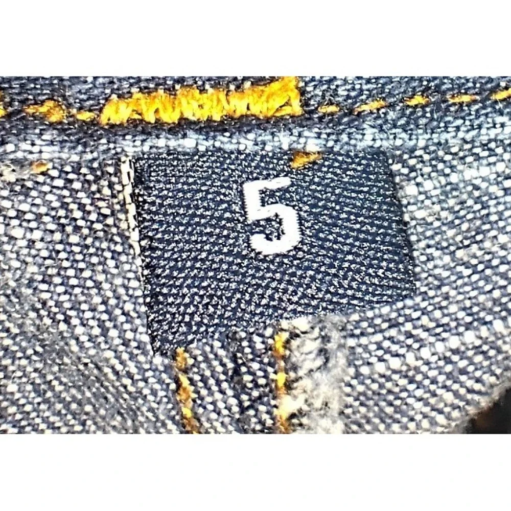 VTG‎ Blue Threads Women's Jeans Size 5 Medium Wash Straight Leg Cotton Blend
